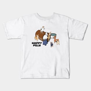 Dogs are my Happy Pills Kids T-Shirt